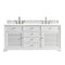 James Martin Savannah 72" Double Vanity Cabinet Bright White with 3 cm Classic White Quartz Top 238-104-V72-BW-3CLW