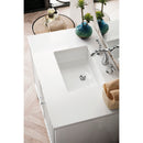 James Martin Athens 36" Single Vanity Cabinet Glossy White with 3 cm Classic White Quartz Top E645-V36-GW-3CLW