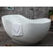 ALFI 66" White Solid Surface Smooth Resin Soaking Bathtub AB9949