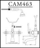 Cambridge Plumbing Clawfoot Tub Deck Mount Brass Faucet Hand Held Shower PC