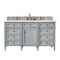 James Martin Brittany 60" Urban Gray Single Vanity with 3 cm Eternal Marfil Quartz Top 650-V60S-UGR-3EMR