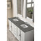 James Martin Providence 72" Double Vanity Cabinet Bright White with 3 cm Gray Expo Quartz Top 238-105-V72-BW-3GEX