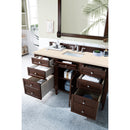 James Martin Brittany 60" Burnished Mahogany Single Vanity with 3 cm Eternal Marfil Quartz Top 650-V60S-BNM-3EMR