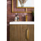 James Martin Columbia 31.5" Single Vanity Cabinet Latte Oak Radiant Gold with White Glossy Resin Countertop 388-V31.5-LTO-RGD-WG