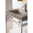 James Martin Como 27.6" Sink Console Brushed Nickel Natural Ash with Stone Gray Composite Top C325V27.6BNKNTASTG