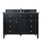 James Martin Brittany 48" Black Onyx Single Vanity with 3 cm Charcoal Soapstone Quartz Top 650-V48-BKO-3CSP