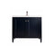 James Martin Britannia 39.5" Single Vanity Cabinet Navy Blue with White Glossy Resin Countertop E652-V39.5-NVB-WG