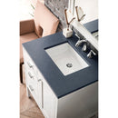 James Martin Addison 30" Single Vanity Cabinet Glossy White with 3 cm Charcoal Soapstone Quartz Top E444-V30-GW-3CSP