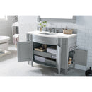 James Martin Brittany 46" Single Vanity Urban Gray with 3 cm Classic White Quartz Top 650-V46R-UGR-CLW