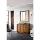 James Martin Bristol 48" Single Vanity Saddle Brown with 3 cm Cala Blue Quartz Top 157-V48-SBR-3CBL