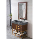 James Martin Columbia 36" Single Vanity Coffee Oak Radiant Gold with Dusk Gray Glossy Composite Top 388-V36-CFO-RG-DGG