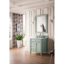 James Martin Brittany 30" Single Vanity Sage Green with 3 cm Arctic Fall Solid Surface Top 650-V30-SGR-3AF