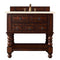 James Martin Castilian 36" Single Vanity Cabinet Aged Cognac with 3 cm Eternal Marfil Quartz Top 160-V36-ACG-3EMR