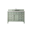 James Martin Brittany 48" Sage Green Single Vanity with 3 cm Eternal Serena Quartz Top 650-V48-SGR-3ESR