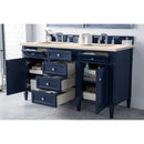 James Martin Brittany 60" Victory Blue Double Vanity with 3 cm Eternal Marfil Quartz Top 650-V60D-VBL-3EMR