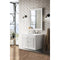 James Martin Athens 30" Single Vanity Cabinet Glossy White with 3 cm Classic White Quartz Top E645-V30-GW-3CLW