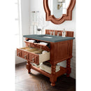 James Martin Castilian 36" Single Vanity Cabinet Aged Cognac with 3 cm Cala Blue Quartz Top 160-V36-ACG-3CBL