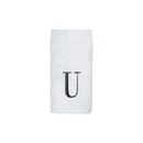 Avanti Towels White/Silver Block Monogram Fingertip Towel