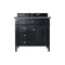 James Martin Brittany 36" Black Onyx Single Vanity with 3 cm Cala Blue Quartz Top 650-V36-BKO-3CBL