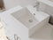 Cambridge Plumbing 48" White Wood and Porcelain Single Vessel Bathroom Vanity Chrome Faucet