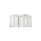 James Martin De Soto 72" Double Vanity Bright White with 3 cm Ethereal Noctis Quartz Top 825-V72-BW-3ENC