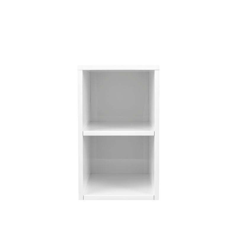 James Martin Milan 35.4" Single Vanity Cabinet Glossy White Brushed Nickel with Glossy White Composite Top 801V35.4GWBNKGW