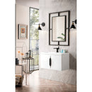 James Martin Columbia 31.5" Single Vanity Cabinet Glossy White with White Glossy Resin Countertop 388-V31.5-GW-WG