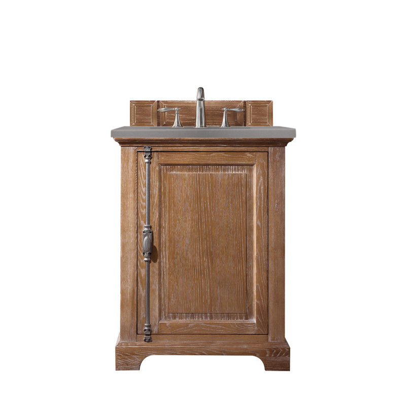 James Martin Providence 26" Single Vanity Cabinet Driftwood with 3 cm Grey Expo Quartz Top 238-105-V26-DRF-3GEX