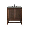 James Martin Athens 30" Single Vanity Cabinet Mid Century Acacia with 3 cm Grey Expo Quartz Top E645-V30-MCA-3GEX