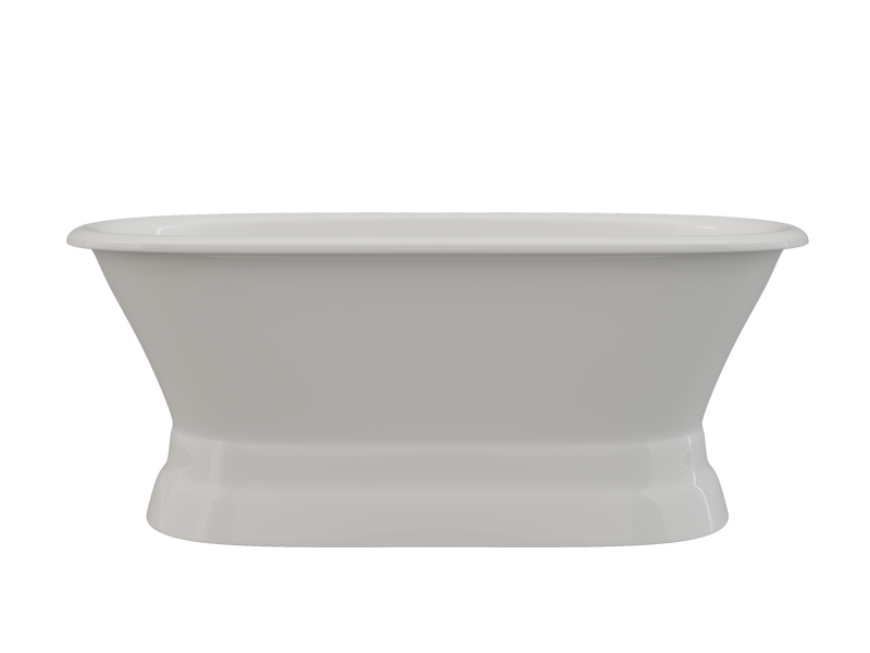 Cambridge Plumbing Cast Iron Double Ended Tub 66"x30", No Faucet Drillings