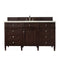 James Martin Brittany 60" Burnished Mahogany Single Vanity with 3 cm Eternal Marfil Quartz Top 650-V60S-BNM-3EMR