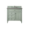 James Martin Brittany 36" Sage Green Single Vanity with 3 cm Grey Expo Quartz Top 650-V36-SGR-3GEX