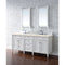 James Martin Brittany 72" Bright White Double Vanity with 3 cm Eternal Marfil Quartz Top 650-V72-BW-3EMR