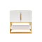 James Martin Columbia 31.5" Single Vanity Cabinet Glossy White Radiant Gold 388-V31.5-GW-RGD