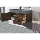 James Martin Mercer Island 36" Single Vanity Coffee Oak Matte Black with Dusk Gray Glossy Composite Top 389-V36-CFO-MB-DGG