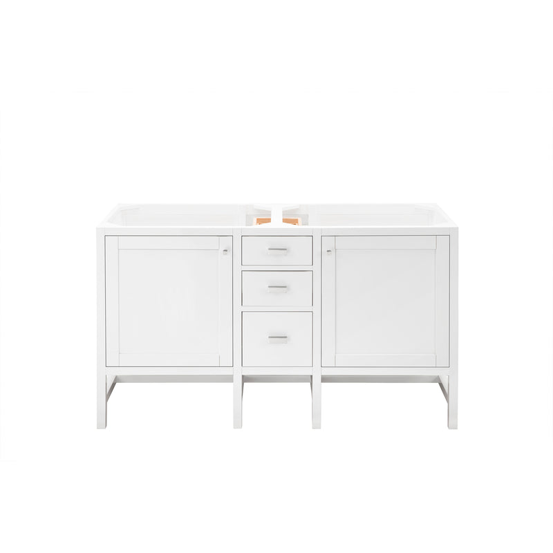 James Martin Addison 60" Double Vanity Cabinet Glossy White E444-V60D-GW