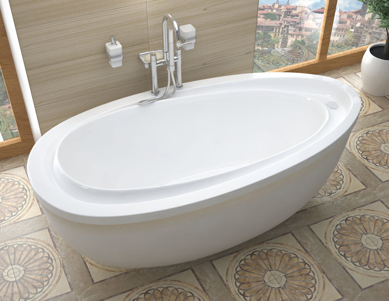 Atlantis Whirlpools Breeze 38" x 71" Oval Freestanding Soaker Bathtub 