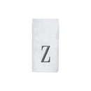 Avanti Towels White/Silver Block Monogram Fingertip Towel