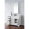 James Martin Savannah 48" Bright White Single Vanity with 3 cm Arctic Fall Solid Surface Top 238-104-V48-BW-3AF