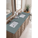 James Martin Bristol 72" Double Vanity Whitewashed Walnut with 3 cm Cala Blue Quartz Top 157-V72-WW-3CBL