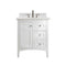 James Martin Palisades 30" Single Vanity Bright White with 3 cm Eternal Jasmine Pearl Quartz Top 527-V30-BW-3EJP