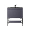 James Martin Milan 31.5" Single Vanity Cabinet Modern Grey Glossy Matte Black with Charcoal Black Composite Top 801V31.5MGGMBKCHB