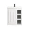 James Martin Alicante' 24" Single Vanity Cabinet Glossy White with White Glossy Composite Countertop E110V24GWWG