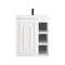 James Martin Alicante' 24" Single Vanity Cabinet Glossy White with White Glossy Resin Countertop E110-V24-GW-WG