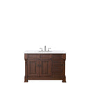 James Martin Brookfield 48" Warm Cherry Single Vanity with 3 cm Arctic Fall Solid Surface Top 147-114-5286-3AF