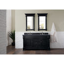 James Martin Brookfield 60" Antique Black Double Vanity with 3 cm Charcoal Soapstone Quartz Top 147-114-5631-3CSP