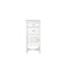 James Martin Athens 15" Cabinet with Drawers and Door Glossy White with 3 cm Carrara Marble Top E645-B15L-GW-3CAR