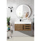 James Martin Mercer Island 36" Single Vanity Latte Oak Matte Black with Glossy White Composite Top 389-V36-LTO-MB-GW