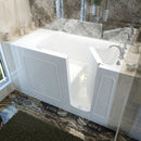 MediTub Walk-In 30" x 60" Right Drain White Soaking Walk-In Bathtub