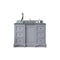 James Martin De Soto 48" Single Vanity Silver Gray with 3 cm Cala Blue Quartz Top 825-V48-SL-3CBL